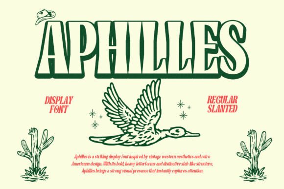 Aphilles: A Bold Display Typeface for Timeless Design