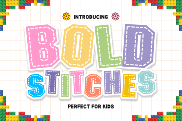 Bold Stitches: A Fun, Chunky Display Font for Creative Projects