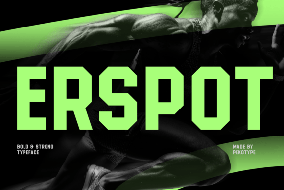Erspot: The Bold Sport Display Font for Dynamic Designs