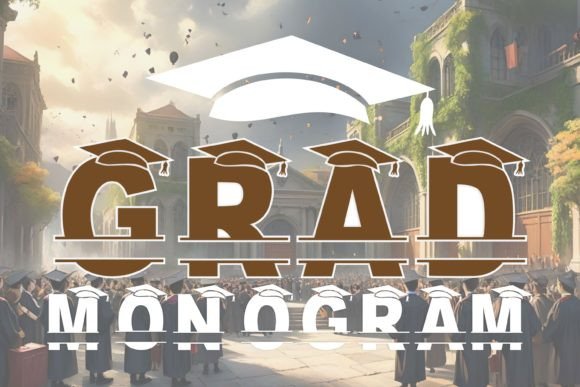 Grad Monogram: A Cool Display Font for Graduation Projects