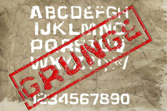 Grunge: A Cool, Rough Textured Display Font