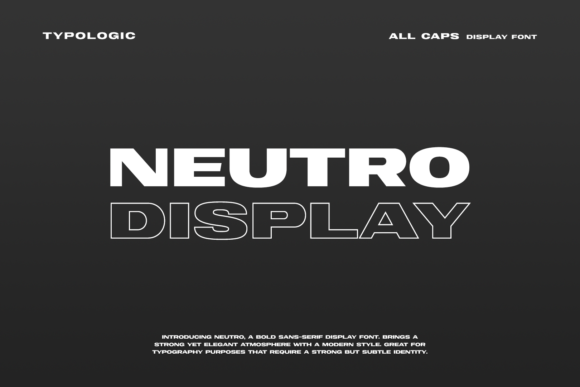 Neutro: A Bold Display Font for Creative Projects