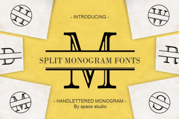 Split Letter Monogram: A Classy Display Font
